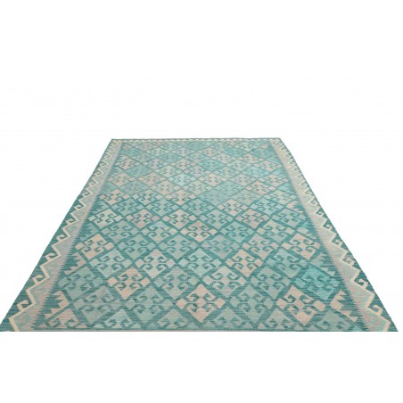 Tappeto Kilim Afghanistan azzurro beige 201x297