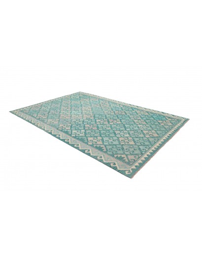 Tappeto Kilim Afghanistan azzurro beige 201x297