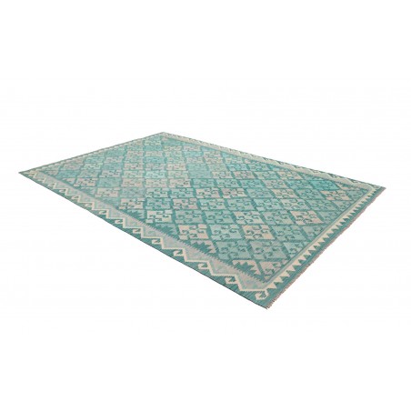 Tappeto Kilim Afghanistan azzurro beige 201x297