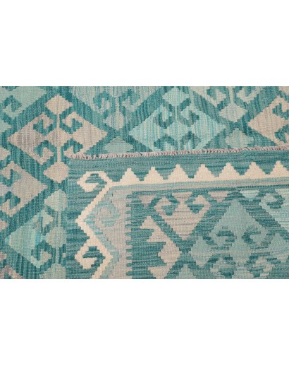 Tappeto Kilim Afghanistan azzurro beige 201x297
