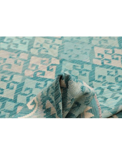 Tappeto Kilim Afghanistan azzurro beige 201x297