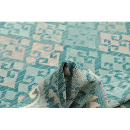 Tappeto Kilim Afghanistan azzurro beige 201x297