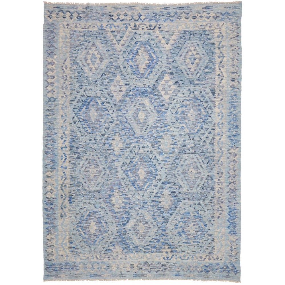 Tappeto Kilim Afghanistan azzurro grigio 209x289