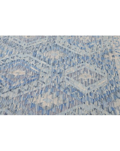 Tappeto Kilim Afghanistan azzurro grigio 209x289