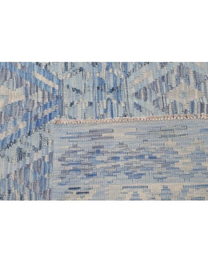 Tappeto Kilim Afghanistan azzurro grigio 209x289