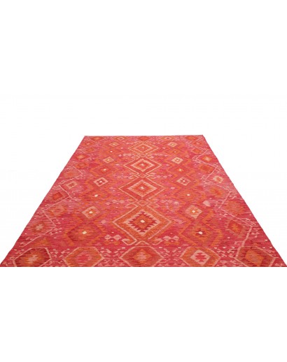Tappeto Kilim Afghanistan rosso 200x291