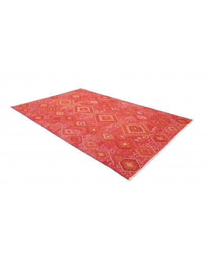 Tappeto Kilim Afghanistan rosso 200x291