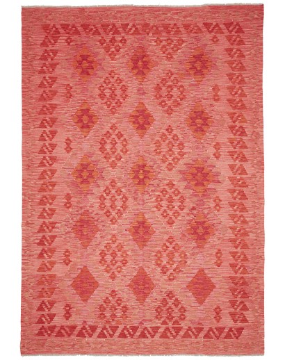 Tappeto Kilim Afghanistan rosso arancione 211x298