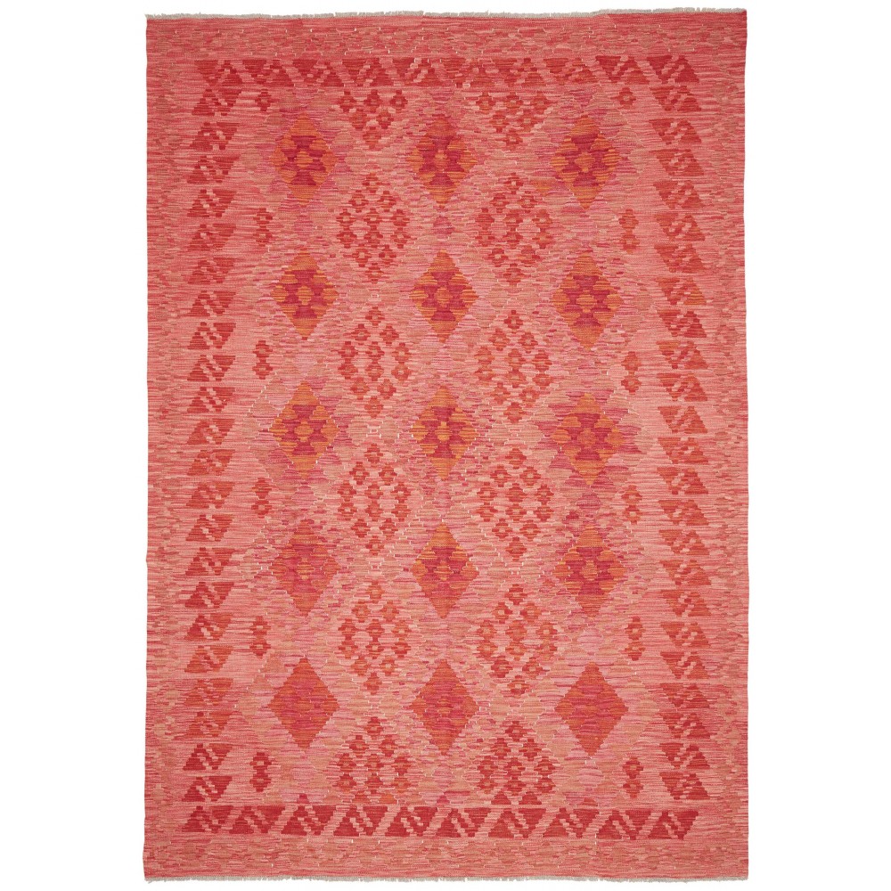 Tappeto Kilim Afghanistan rosso arancione 211x298