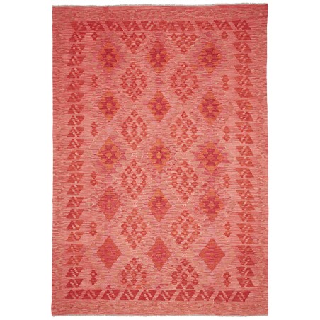 Tappeto Kilim Afghanistan rosso arancione 211x298
