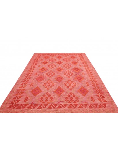 Tappeto Kilim Afghanistan rosso arancione 211x298