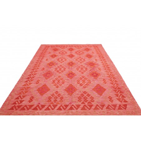 Tappeto Kilim Afghanistan rosso arancione 211x298