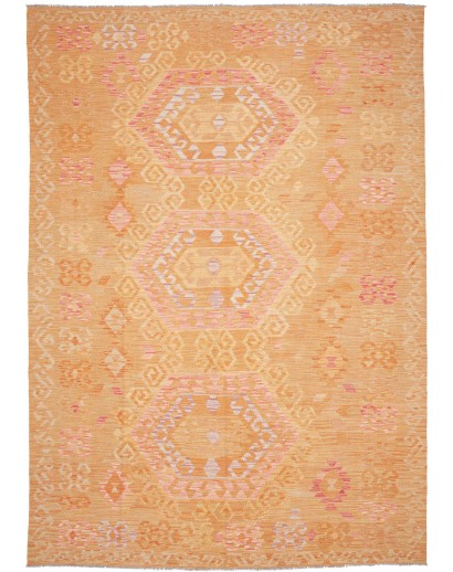 Tappeto Kilim Afghanistan marrone arancione 211x293