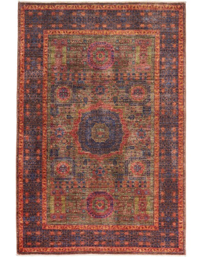 Tappeto Mamlouk Pakistan marrone rosso 97x150