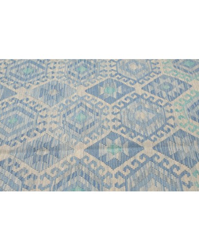 Tappeto Kilim Afghanistan azzurro beige 201x298
