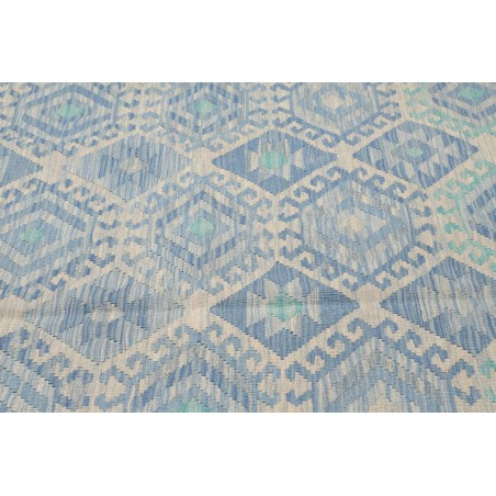 Tappeto Kilim Afghanistan azzurro beige 201x298