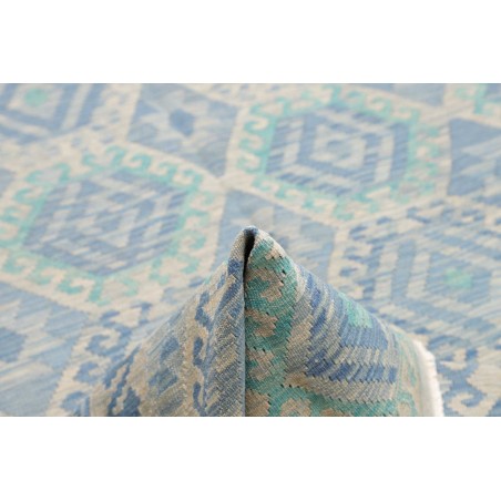 Tappeto Kilim Afghanistan azzurro beige 201x298