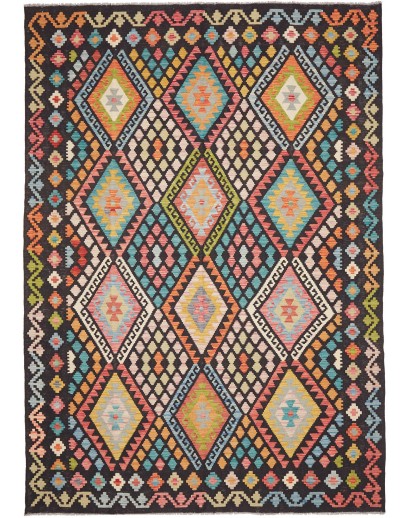 Tappeto Kilim Afghanistan marrone 210x296