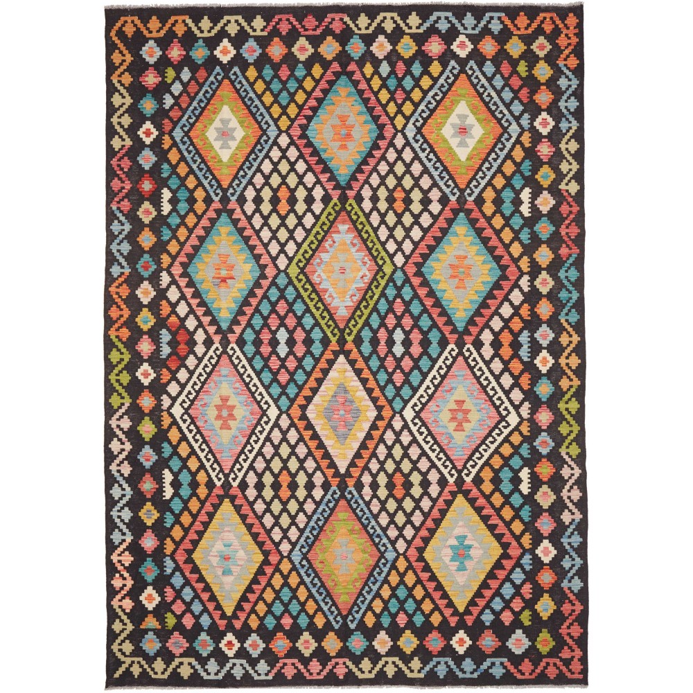 Tappeto Kilim Afghanistan marrone 210x296