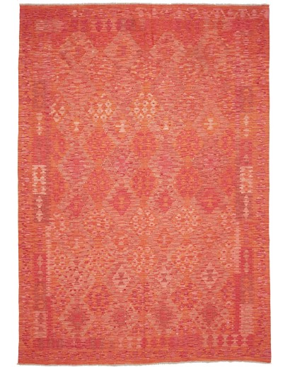 Tappeto Kilim Afghanistan rosso arancione 209x293