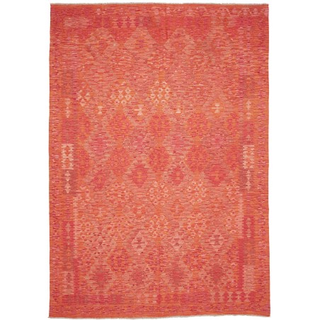 Tappeto Kilim Afghanistan rosso arancione 209x293