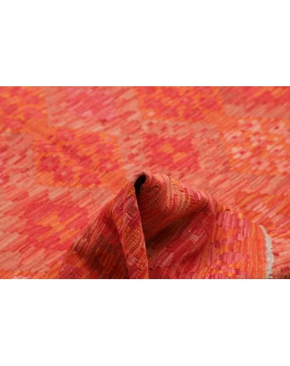 Tappeto Kilim Afghanistan rosso arancione 209x293
