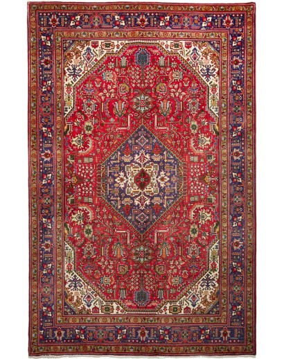 Tappeto Tabriz Persia marrone giallo 200x308