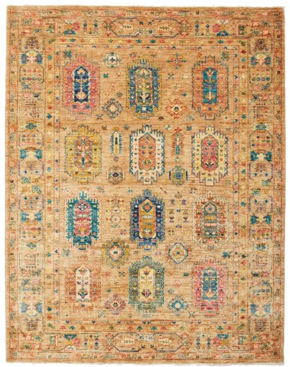 Tappeto Tribal Pakistan marrone grigio 153x197