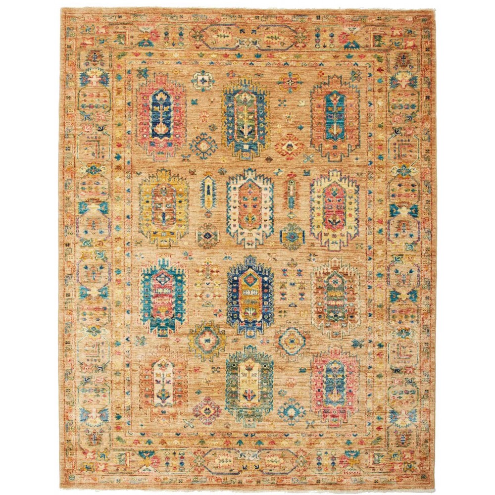 Tappeto Tribal Pakistan marrone grigio 153x197 Tappeto Tribal Pakistan marrone grigio 153x197