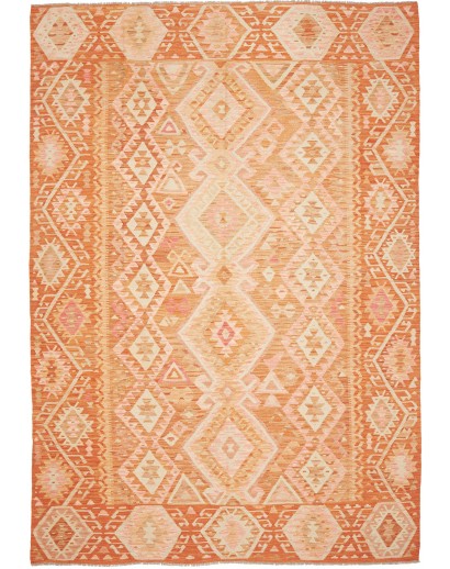 Tappeto Kilim Afghanistan marrone arancione 209x292
