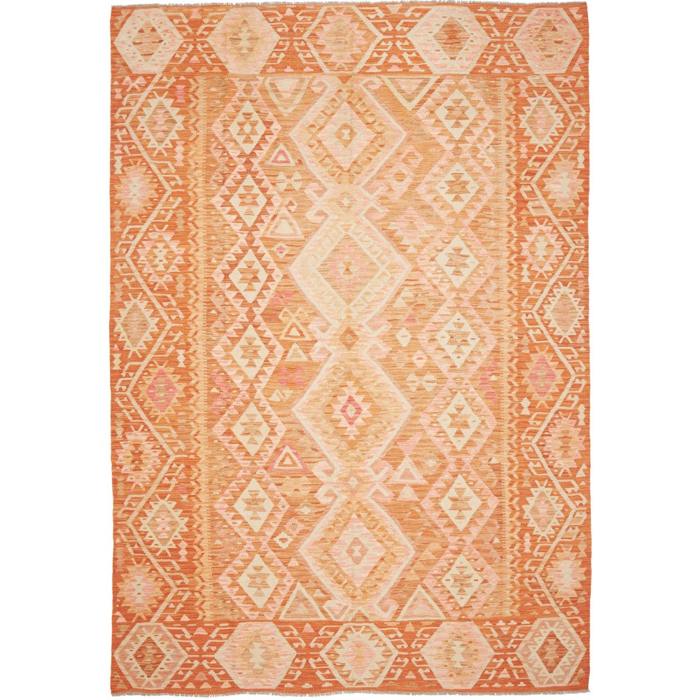 Tappeto Kilim Afghanistan marrone arancione 209x292