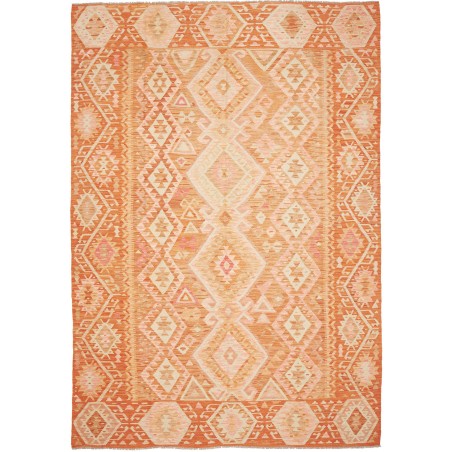 Tappeto Kilim Afghanistan marrone arancione 209x292