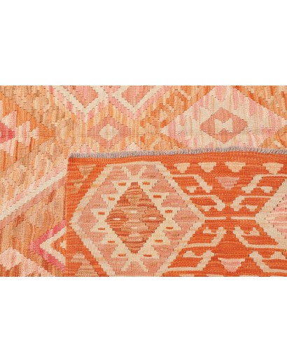 Tappeto Kilim Afghanistan marrone arancione 209x292