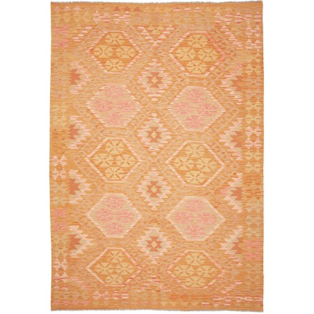 Tappeto Kilim Afghanistan arancione giallo 207x293
