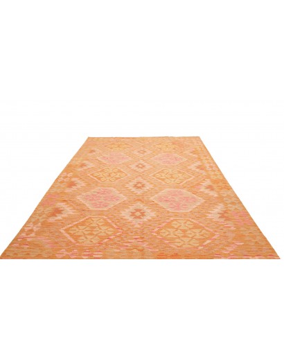 Tappeto Kilim Afghanistan arancione giallo 207x293