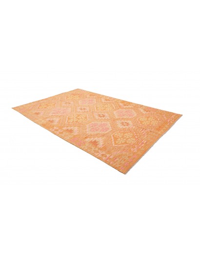 Tappeto Kilim Afghanistan arancione giallo 207x293