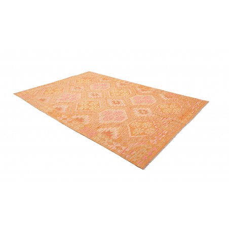 Tappeto Kilim Afghanistan arancione giallo 207x293