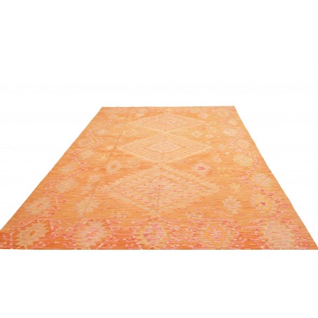 Tappeto Kilim Afghanistan arancione bianco 207x298