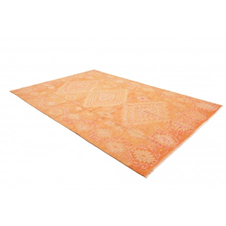 Tappeto Kilim Afghanistan arancione bianco 207x298