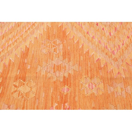 Tappeto Kilim Afghanistan arancione bianco 207x298