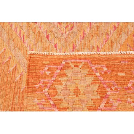 Tappeto Kilim Afghanistan arancione bianco 207x298