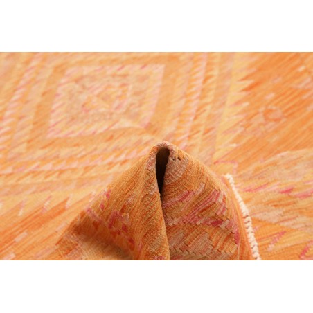 Tappeto Kilim Afghanistan arancione bianco 207x298