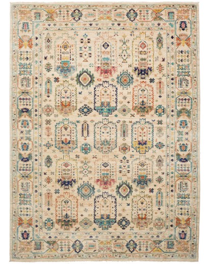 Tappeto Tribal Pakistan marrone grigio 168x234