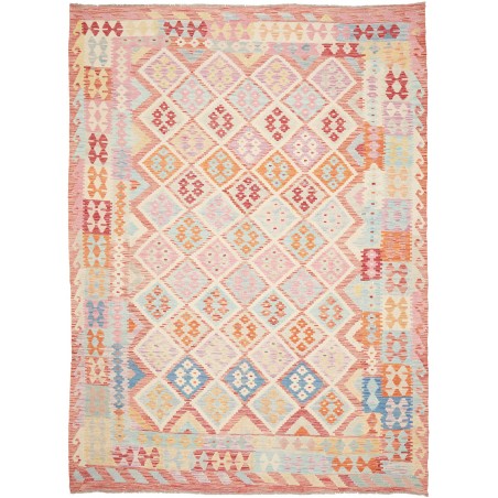 Tappeto Kilim Afghanistan giallo bianco 214x288