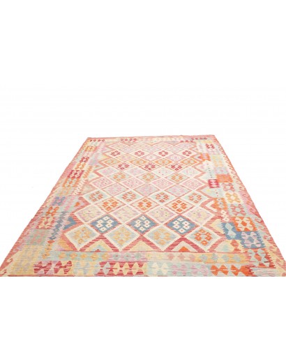 Tappeto Kilim Afghanistan giallo bianco 214x288