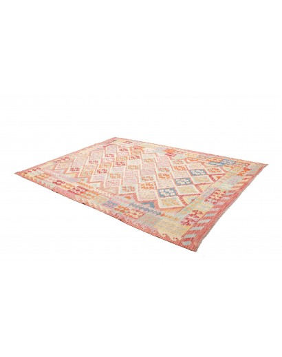 Tappeto Kilim Afghanistan giallo bianco 214x288