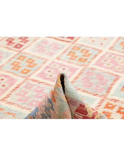 Tappeto Kilim Afghanistan giallo bianco 214x288