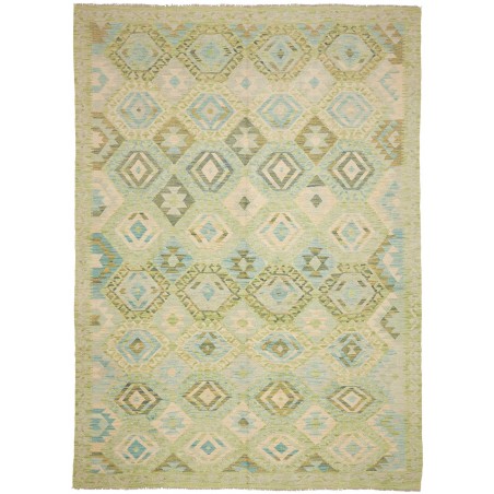 Tappeto Kilim Afghanistan marrone azzurro 215x292
