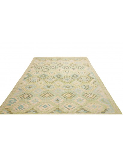 Tappeto Kilim Afghanistan marrone azzurro 215x292