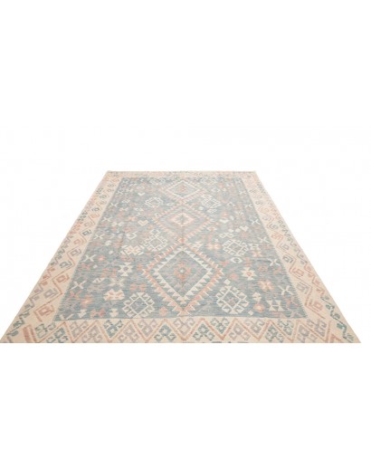 Tappeto Kilim Afghanistan beige azzurro 211x296